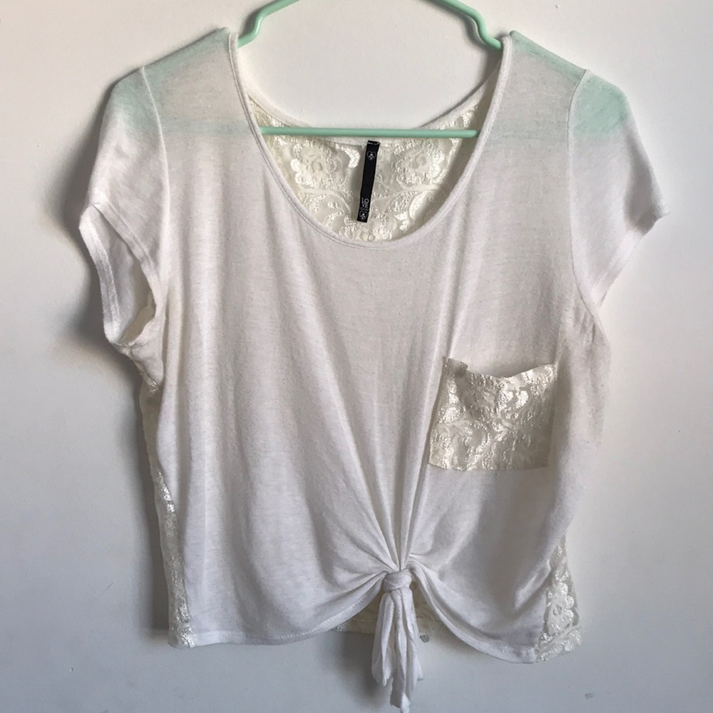 Love Culture White Lace Crop Top